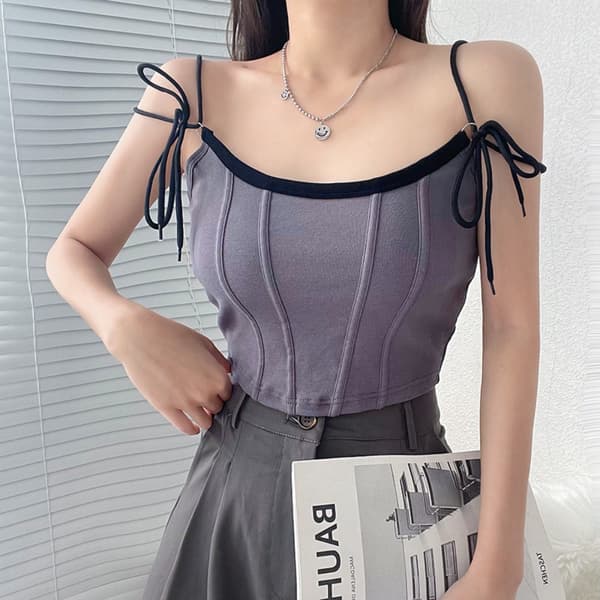 Eldel Sleeveless Snørestropp Vest Slimming Seler GRÅ grey