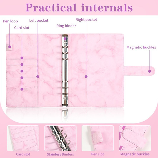 100 Days Savings Challenge Saving Challenge Binder PINK Pink