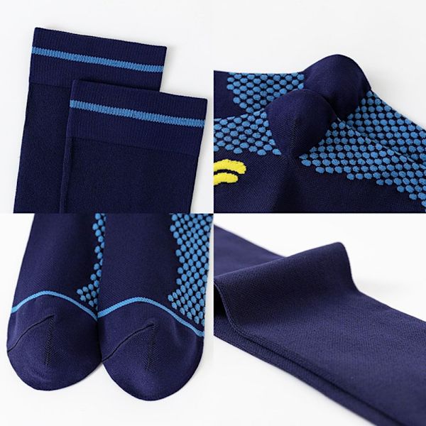 Långa kompressionsstrumpor Sportstrumpor MÖRKBLÅ dark blue