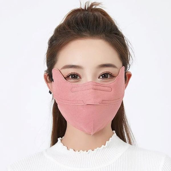 Cotton Woven Mask 3-lagers Tygmask ROSA pink