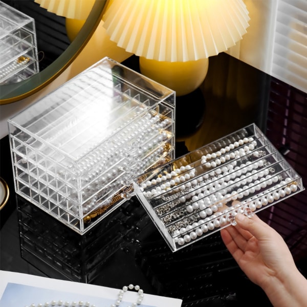 Halskæde Display Holder Halskæde Organizer Box 3 SKUFFE 18 3 Drawer 18 Girds