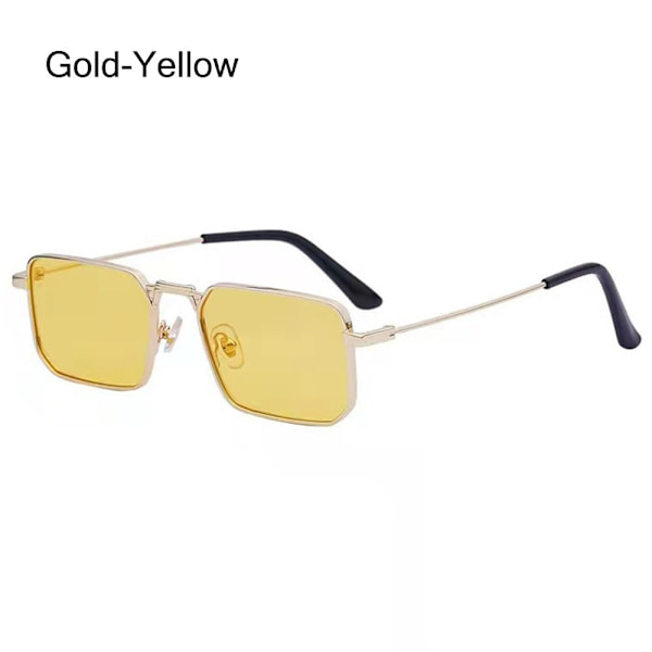 Rektangulära solglasögon Punk solglasögon GULD-GUL GULD-GUL Gold-Yellow