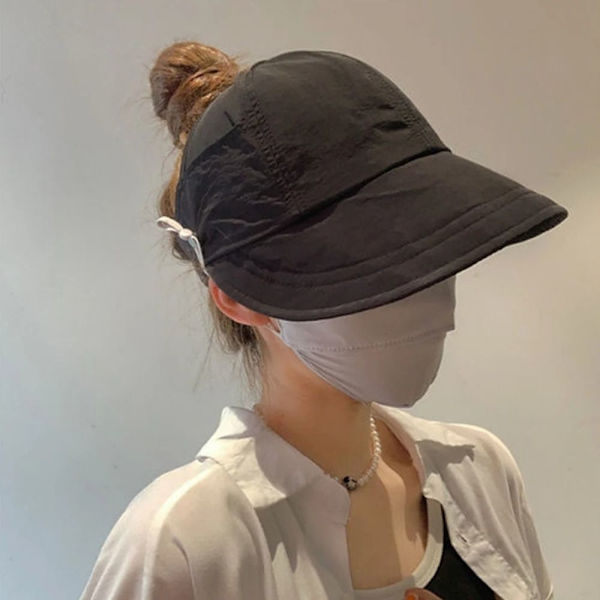 Solhat med bred skygge Foldbar fiskehat SORT black