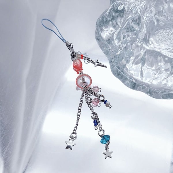 Vandmænd Telefon Charm Strap Stjerne Vedhæng Nøglering PINK 18,7CM Pink 18.7cm-18.7cm