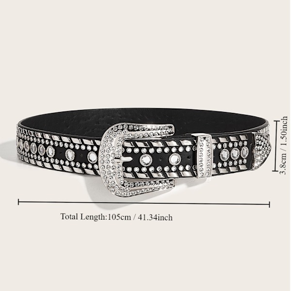 Strass Bälte Strass Rem VIT White