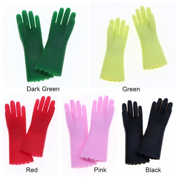 Dollhouse Gloves Miniatyyri puhdistushanskat MUSTA black