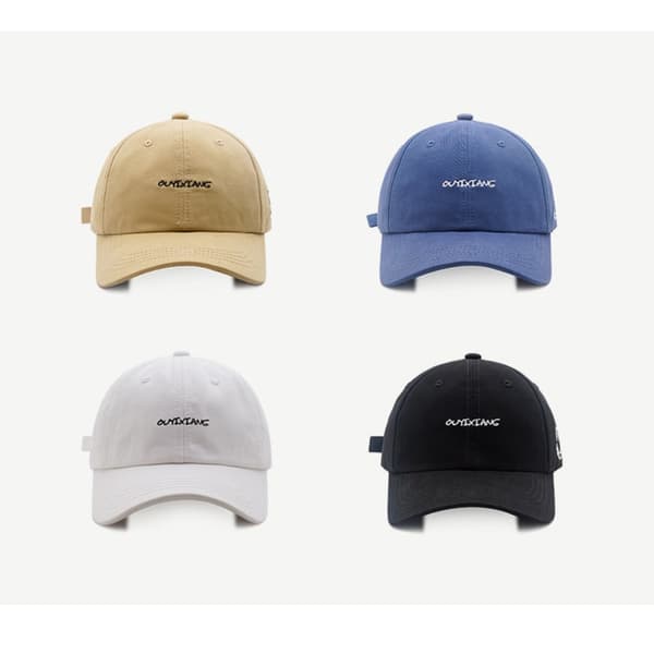 Broderte baseballcaps justerbare hatter HVIT White