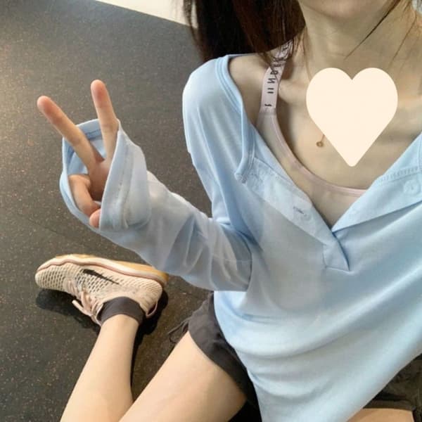 Tanktop Croptop BLÅ L Blue L