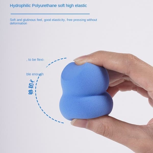 Puffs Box Sminkesvamp Sett Gresskar Vanndråpe Puff STIL 2 STIL Style 2
