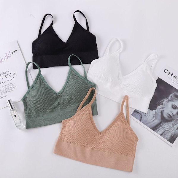 Thin Strapes Sports BH Gym BH Rygløs KAFFE coffee