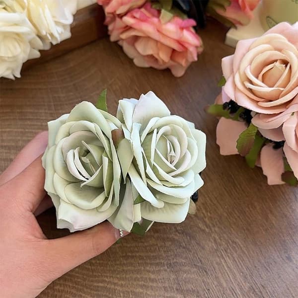 Rose Fransk Hårklemme Blomster Hårklemme C8 C8 C8