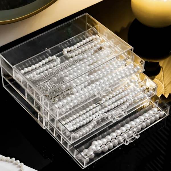 Halskæde Display Holder Halskæde Organizer Box 3 SKUFFE 18 3 Drawer 18 Girds