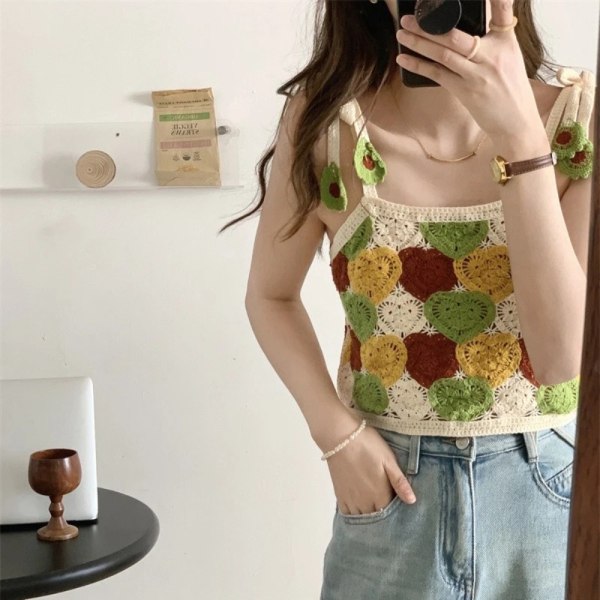 Neulotut liivit Topit Rajattu toppi GREEN SMALL SMALL green small-small