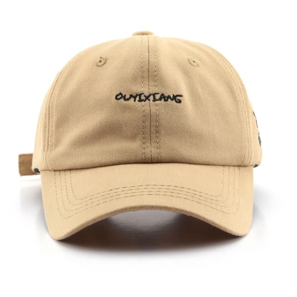 Broderede baseballkasketter, justerbare hatte, KHAKI Khaki