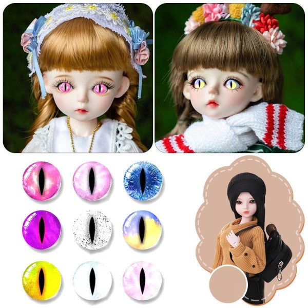 20 stk/10 par Eyes Crafts Eyes Puppet Crystal Eyes 15MM 15MM 15mm