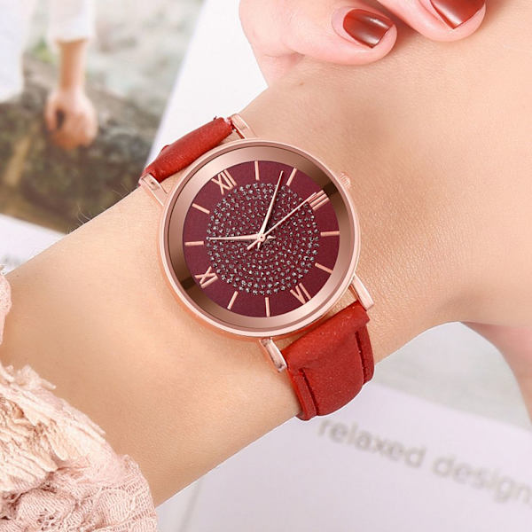 Dameklokke Quartz Armbåndsur BRUN Brown