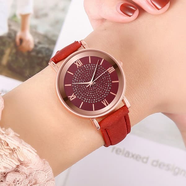 Damklocka Kvarts Armbandsur BRUN Brown