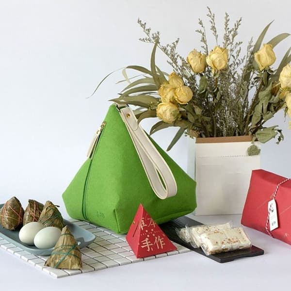Zongzi Förpackningslåda Zongzi Presentförpackning VIT REM VIT REM SWhite Strap
