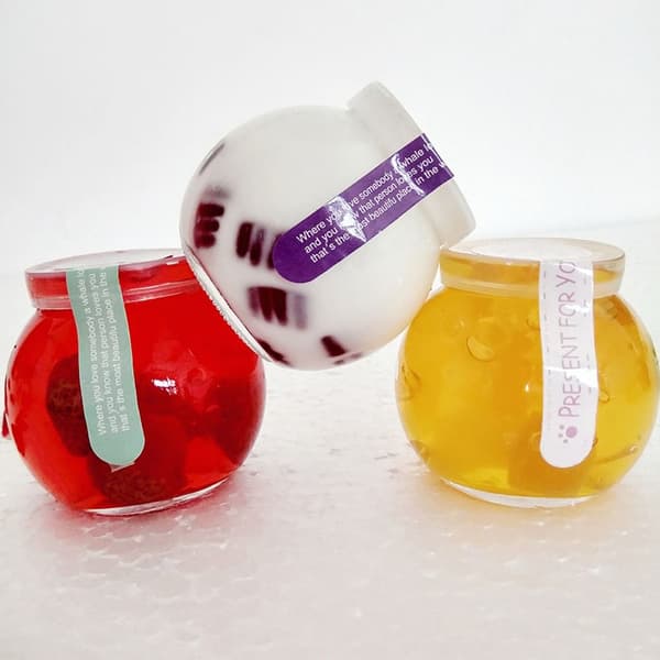 Puddingburkar Gelé Dessertkopp GULT LOCK GULT LOCK Yellow Lid