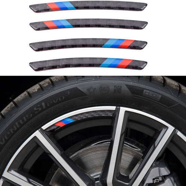 4 kpl pyörän keskitarra M-Color Wheel Emblems cover Version B