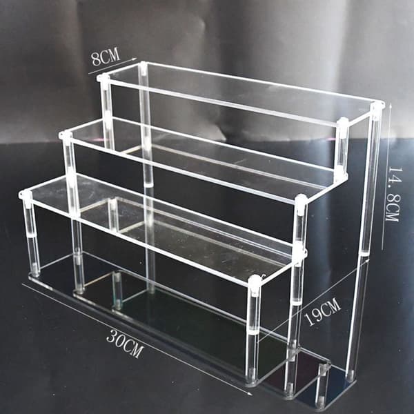 Akryl Displayställ Figurhylla 40X8CM TRE LAGER 40x8cmThree-layer
