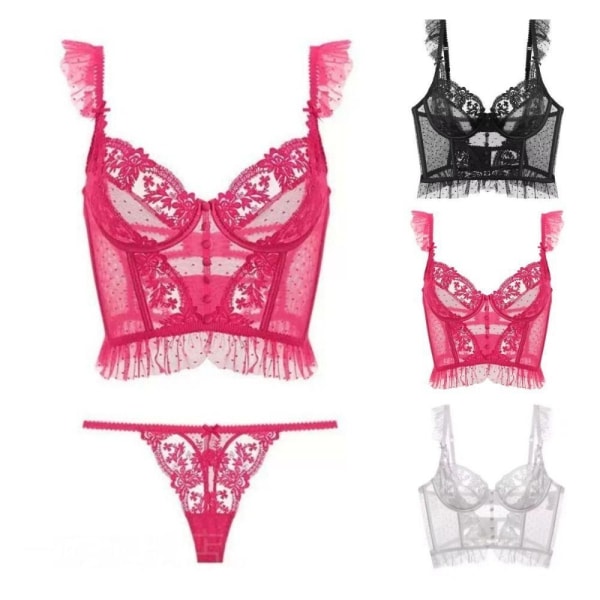 Alusvaatteet Suit Sexy Lingerie Set ROSE RED L rose red L
