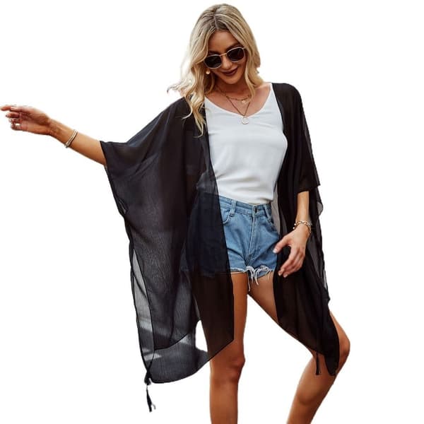Kvinders Cardigan Klimaskjorte SORT Black