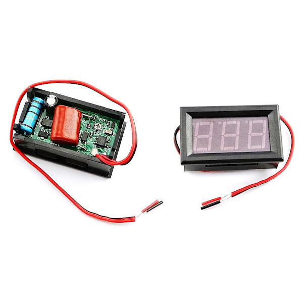 Digital Voltmeter Spänningsmätare Volt Instrument Verktyg RÖD Red