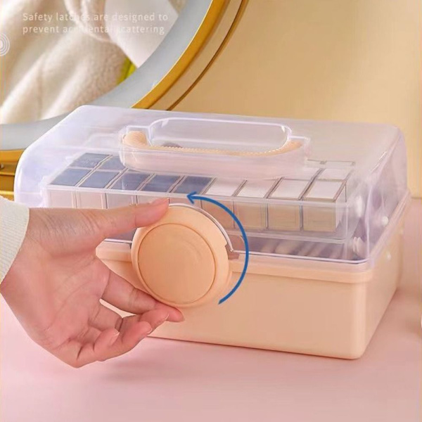 Syningstilbehør Organizer Kosmetisk opbevaringskasse BEIGE beige