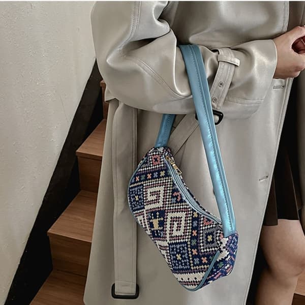 Skuldertaske Underarmstaske BLÅ blue