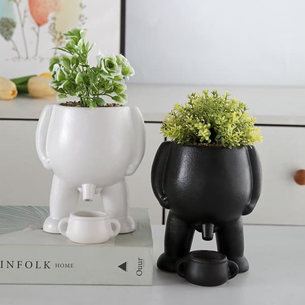 Mini Blomkrukor Figur Vasar SVART Black