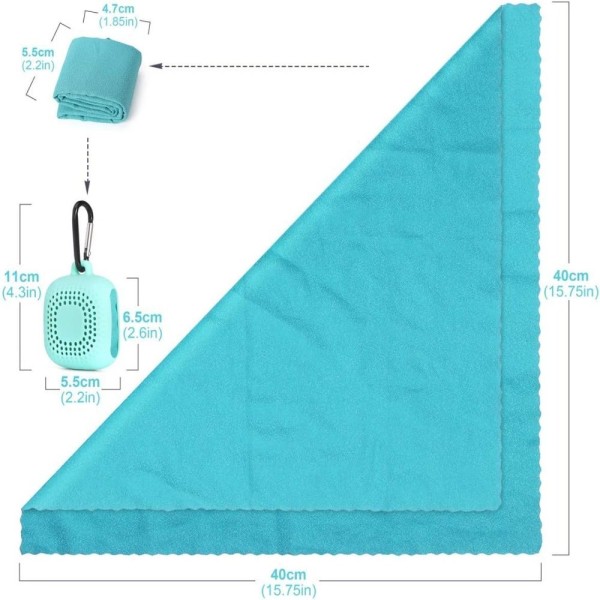 Hurtigttørrende håndklæde mikrofiberhåndklæde MØRKEBLÅT Dark Blue