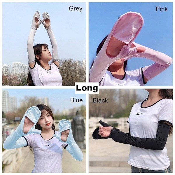 Solbeskyttelseshandsker Touch Screen Handsker PINK LANG LANG pink long-long