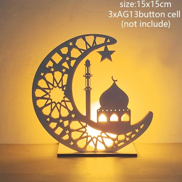 Eid Mubarak Trepynt Ornament Lys LED Lys STYLE 7 STYLE 7
