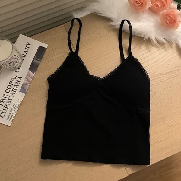 Topp med doble stropper, moteriktig tanktopp HVIT white