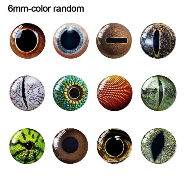 20 stk/10 par Eyes Crafts Eyes Puppet Crystal Eyes 6MM-FARGE 6mm-color random