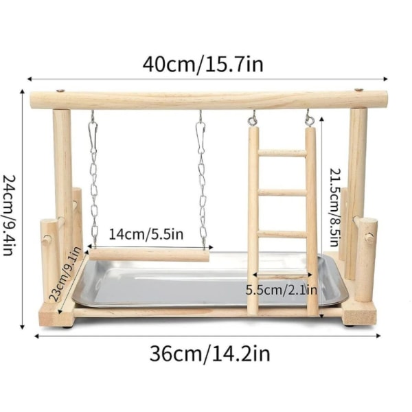 Bird Stand Papegøye Tre Stand Stick Stand stang