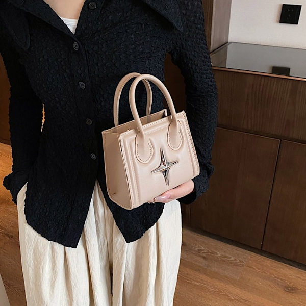 PU Läderväska Mode Minimalistisk Handväska KHAKI Khaki