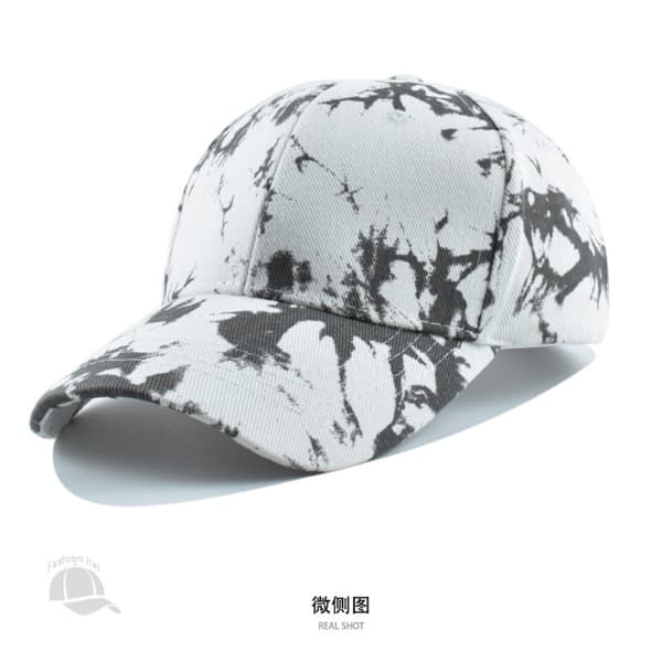 Baseballcaps Batikkfarget Solhatt HVIT White