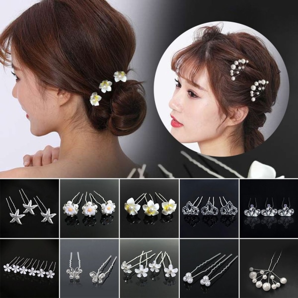 Pearl Flower Hårnål Stick Brude Hårnål 16 16 16