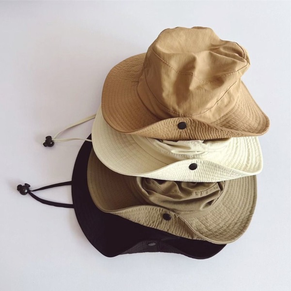 Børne Bucket Hat Sun Cap BEIGE Beige