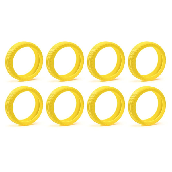 8 kpl / set Matkalaukkujen pyörän kengät Matkalaukun pyörien suoja Yellow 8Pcs-8Pcs