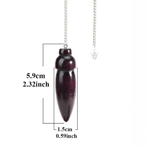 Luonnollinen puinen heiluri Reiki-heiluriipus E-7 CHAKRA KETJU E-7 Chakra Chain