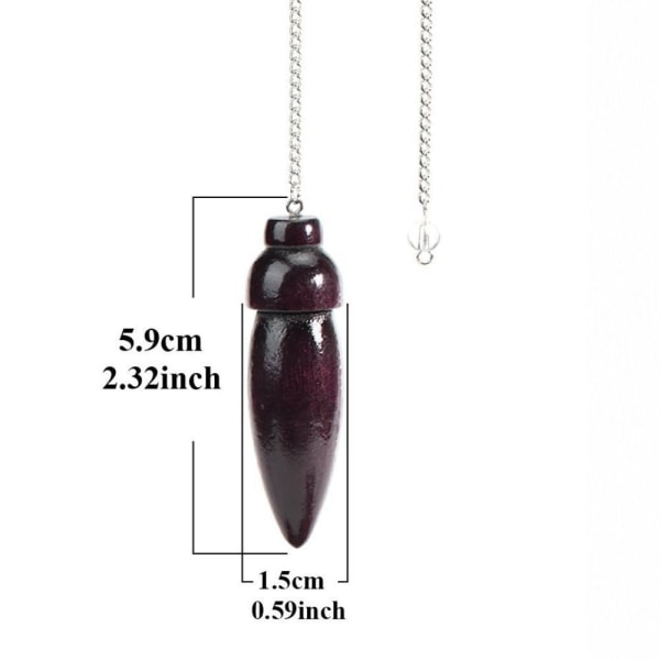 Luonnollinen puinen heiluri Reiki heiluririipus C-7 CHAKRA KETJU C-7 Chakra Chain