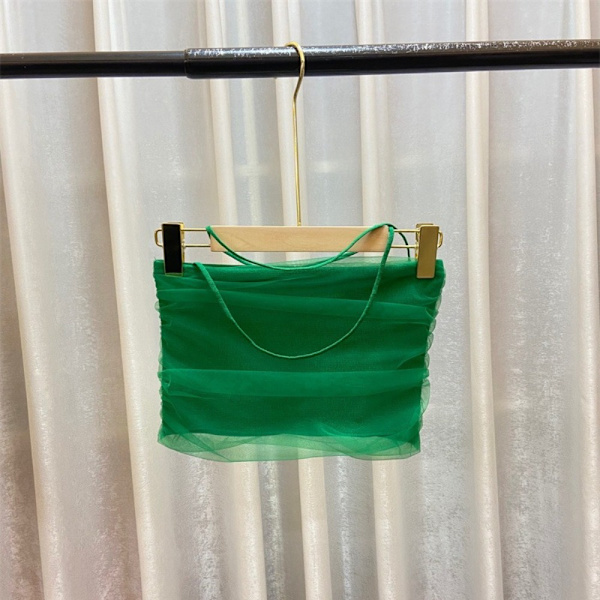 Mesh Sling Tank Top APRIKOS Apricot