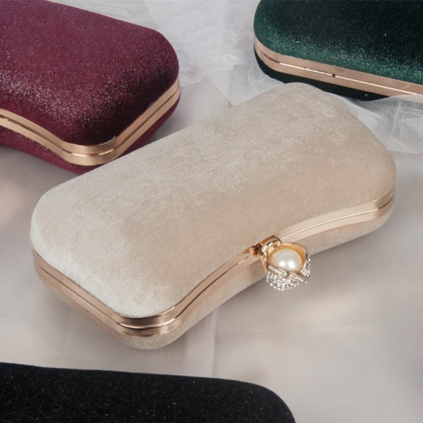 Bronzing Banket Taske Single Shoulder Chain Bag APRIKOS Apricot