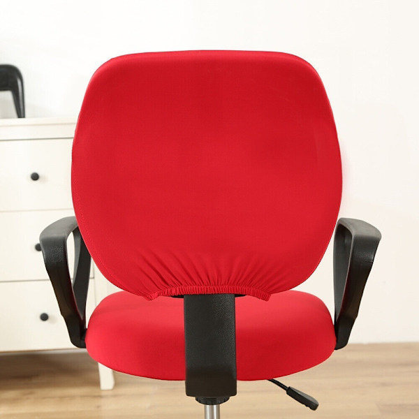 2 stk/sett Delbar Kontorstoltrekk Setetrekk KUN RØDT TREKK red only cover-only cover