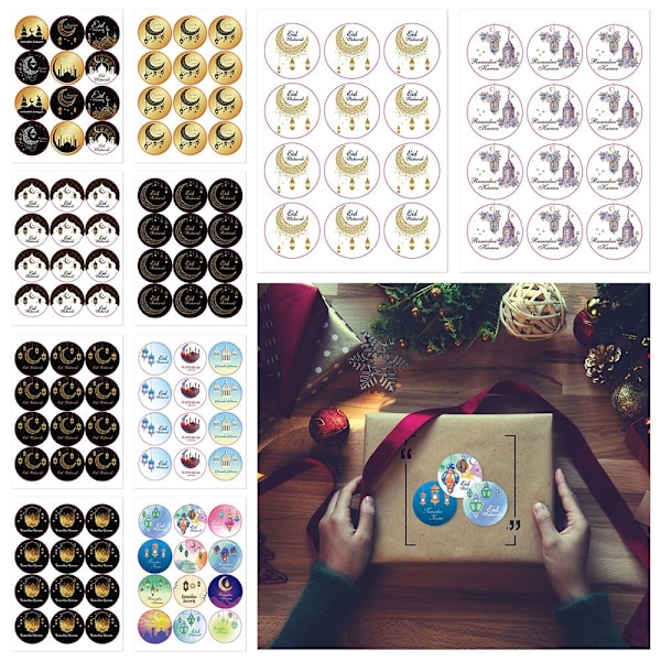 240 stk Ramadan EID Mubarak Decorations Paper Sticker
