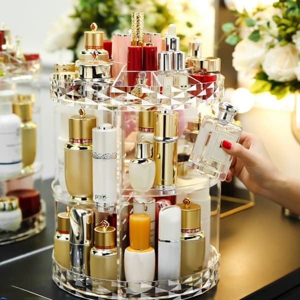Makeup Organizer Kosmetik Opbevaringskasse Roterende Display Stand