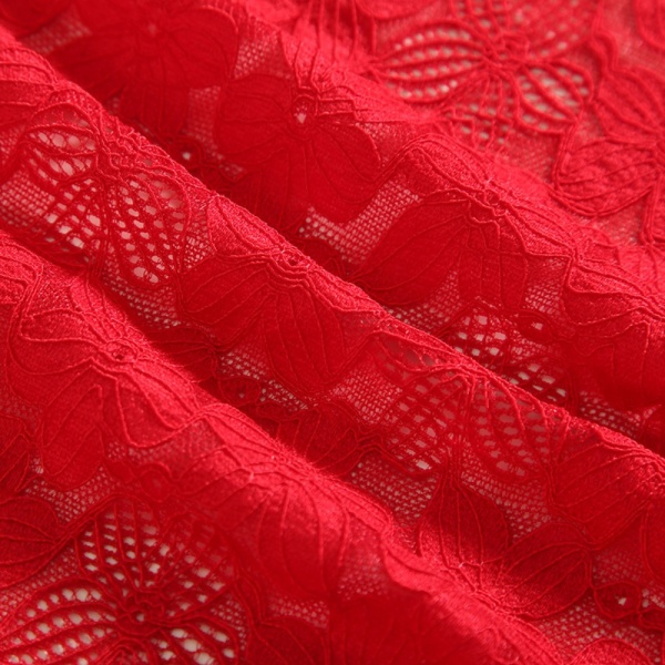 Rose Jacquard Polyester Sjalar Solskyddssjal RÖD Red